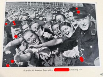 Sammelbilderalbum " Adolf Hitler" komplett, Einband verschmutzt, Bindung löst sich zum Teil