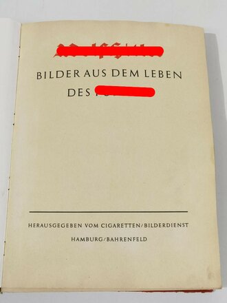 Sammelbilderalbum " Adolf Hitler" komplett, Einband verschmutzt, Bindung löst sich zum Teil