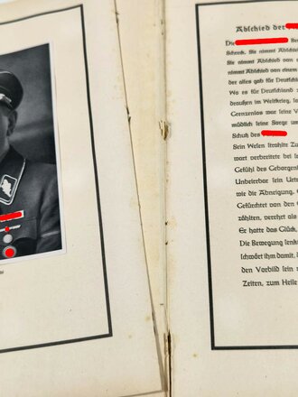 Sammelbilderalbum " Adolf Hitler" komplett, Einband verschmutzt, Bindung löst sich zum Teil
