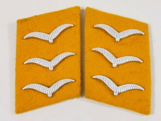 Luftwaffe, Paar Kragenspiegel für einen Untertoffizier fliegendes Personal
