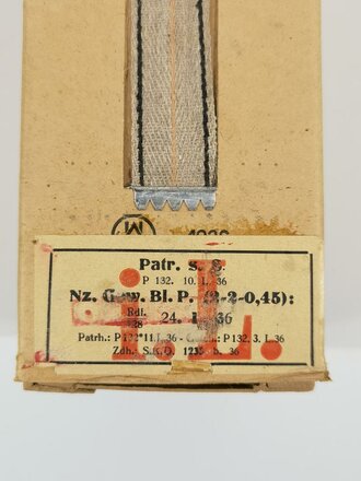 Pappkasten für 300 Schuss Munition 8x 57 i.L. ( In Ladestreifen )  für K98  . 20 Pappschachteln enthalten, alles zusammengehörig. OHNE Inhalt - Complete matching set for 300 K98 rounds, ONLY EMPTY BOXES