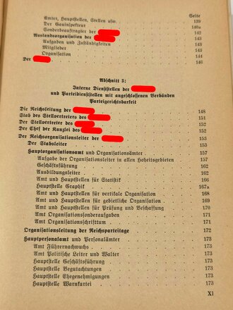 Organisationsbuch der NSDAP, 6.Auflage 1940. gebraucht, komplett