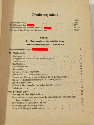 Organisationsbuch der NSDAP, 6.Auflage 1940. gebraucht, komplett