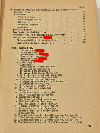 Organisationsbuch der NSDAP, 6.Auflage 1940. gebraucht, komplett