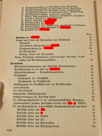 Organisationsbuch der NSDAP, 6.Auflage 1940. gebraucht, komplett