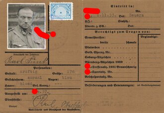 Konvolut Ausweise eines NSDAP und SA Angehörigen aus Hessen