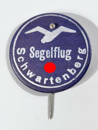Abzeichen aus Holz "Segelflug Schwartenberg", Durchmesser 30mm