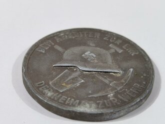 Westwall, nicht tragbare Medaille der Firma Holzmann Freiburg 1938, Durchmesser 36mm