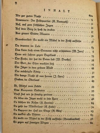 Das neue Soldaten-Liederbuch, Textbuch mit Melodien 2 stimmig, Heft 1, 80 Seiten, gebraucht