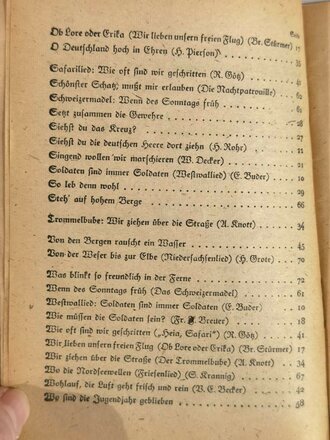 Das neue Soldaten-Liederbuch, Textbuch mit Melodien 2 stimmig, Heft 1, 80 Seiten, gebraucht