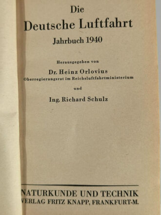 "Die Deutsche Luftfahrt", datiert 1940, ca. 500...