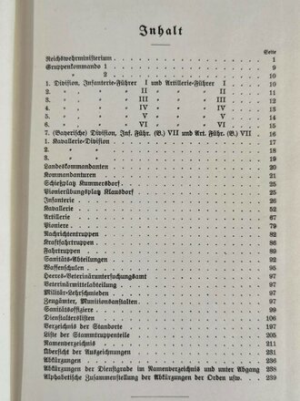 "Rangliste des Deutschen Reichsheeres" datiert 1930, ca. 250 Seiten, gebraucht, ca. DIN A5