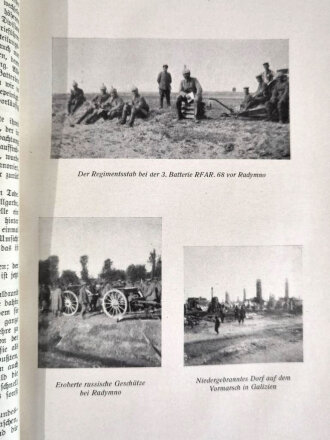 "Das Reserve Feldartillerie Regiment 68 im Weltkriege 1914-18" datiert 1933, 186 Seiten, gebraucht, über DIN A5