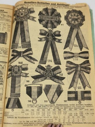 "Vaterländische Fahnenfabrik Köln" Katalog 1345 datiert 1935, ca. 80 Seiten, gebraucht, DIN A5