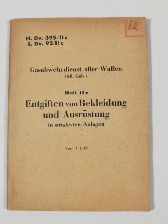 H.Dv.395/11c " Entgiften von Bekleidung und...