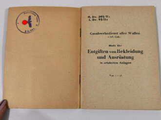 H.Dv.395/11c " Entgiften von Bekleidung und...