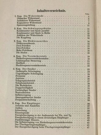 "Die Grundlagen der Funktechnik für den Soldaten" Berlin 1936 mit 47 Seiten