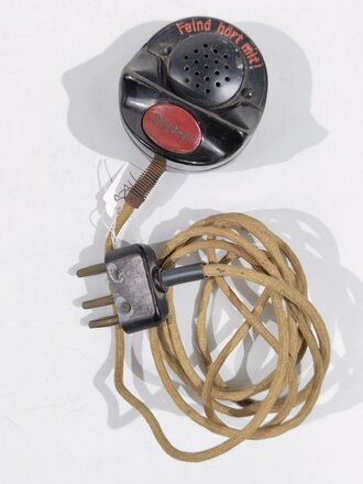 Handmikrofon Wehrmacht mit dreipoligem Stecker  für...