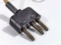 Handmikrofon Wehrmacht mit dreipoligem Stecker  für Funker, Funktion nicht geprüft