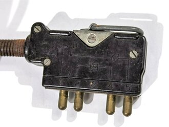 Handapparat zum Feldfernsprecher 33 der Wehrmacht, Fernhörer und Mikrofonkapsel neuzeitlich