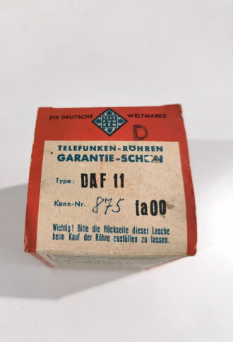 Stahlröhre Telefunken DAF 11, originalverpackt, Funktion nicht geprüft