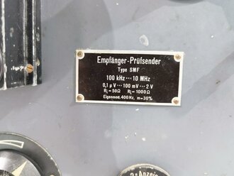 "Empfänger Prüfsender Type SMF"...