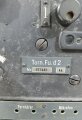 Tornister Funkgerät Torn. Fu.d2 der Wehrmacht datiert 1944. Gehäuse überlackiert, sonst Originallack, Funktion nicht geprüft