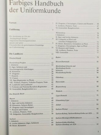 "Farbiges Handbuch der Uniformkunde" Band 1, über DIN A4, 158 Seiten, gebraucht