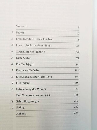"Die Entdeckeung der Bismarck - Deutschlands grösstes Schlachtschiff"  über DIN A4, 230 Seiten, gebraucht