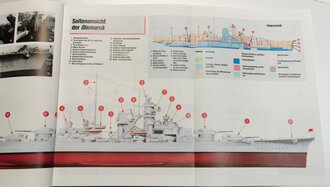"Die Entdeckeung der Bismarck - Deutschlands grösstes Schlachtschiff"  über DIN A4, 230 Seiten, gebraucht