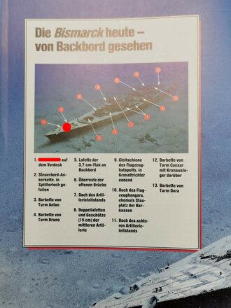 "Die Entdeckeung der Bismarck - Deutschlands grösstes Schlachtschiff"  über DIN A4, 230 Seiten, gebraucht