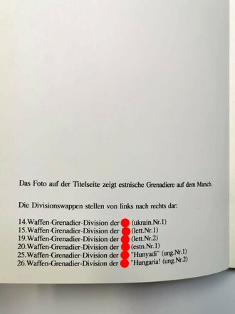 "Die Grenadier-Divisionen der Waffen-SS", Teil 1, ca. DIN A5, 187 Seiten, gebraucht