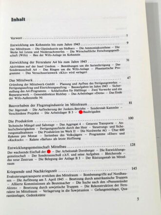 "Geheimprojekt Mittelbau - vom zentralen Öllager des Deutschen Reiches zur größten Rakatenfabrik im 2. Weltkreig", über DIN A5, 238 Seiten, gebraucht