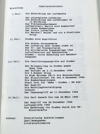 "Hake - Angriffsziel Giessen 1944/45", über DIN A5, 199 Seiten, gebraucht