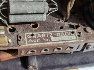 Deutscher Kleinempfänger 1938 für Batteriebetrieb , modifiziertes Stück, Funktion nicht geprüft