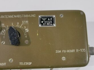NVA , Antennenabstimmung zum Fu.Gerät R-105, datiert 1974. Optisch gut, Funktion nicht geprüft