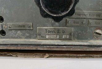 Tornister Empfänger berta ( Torn.E.b / 24b - 305) datiert 1940. Originallack, ebenso der Deckel.  Funktion nicht geprüft