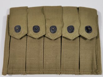 U.S. Army WWII, pouch magazine, Thompson, khaki, unused