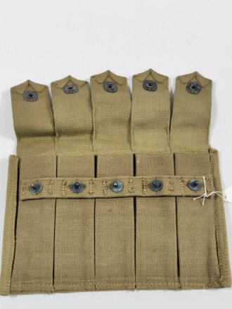 U.S. Army WWII, pouch magazine, Thompson, khaki, unused