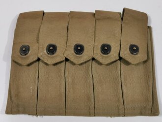 U.S. Army WWII, pouch magazine, Thompson, khaki, used