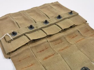 U.S. Army WWII, pouch magazine, Thompson, khaki, used