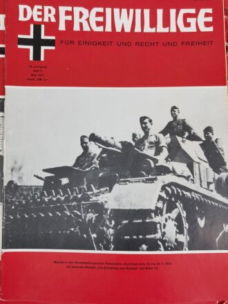"Der Freiwillige" Kameradschaftsblatt der HIAG, 1978 - 1975 jeweils Heft 1 - 12, insgesamt 48 Stück
