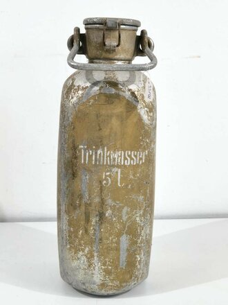 5 Liter Trinkwasserflasche der Wehrmacht, Originallack