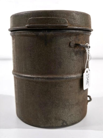 1.Weltkrieg Bereitschaftsbüchse für die Gasmaske. Frühes Modell, Originallack