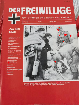 "Der Freiwillige" Kameradschaftsblatt der HIAG, 1979 - 1982 jeweils Heft 1 - 12, insgesamt 48 Stück