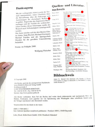 "Die Fahrzeuge, Waffen, Munition und Ausrüstung der Waffen-SS", 160 Seiten, gebraucht, DIN A5