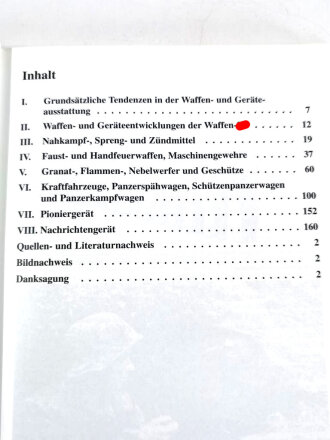 "Die Fahrzeuge, Waffen, Munition und Ausrüstung der Waffen-SS", 160 Seiten, gebraucht, DIN A5