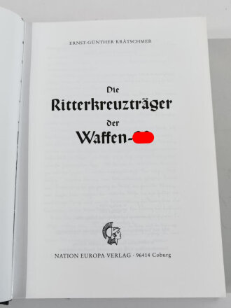 "Die Ritterkreuzträger der Waffen-SS" von E.G. Krätschmer mit 1008 Seiten. leicht gebraucht