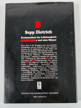 "Sepp Dietrich Kommandeur LSSAH und seine Männer" 247 Seiten, gebraucht