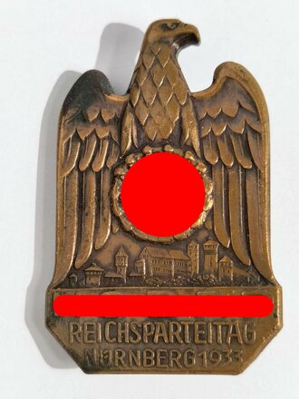 Massives Abzeichen NSDAP Reichsparteitag Nürnberg 1933